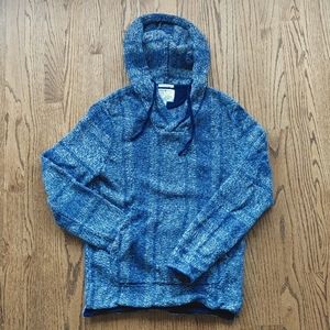 Lucky Brand Knit Hoodie Small Blue